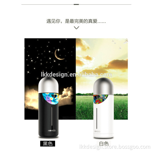 Creative Stainless Steel Thermoses Cup Travel Vacuum Bottle Double Wall Eyes Art Cup